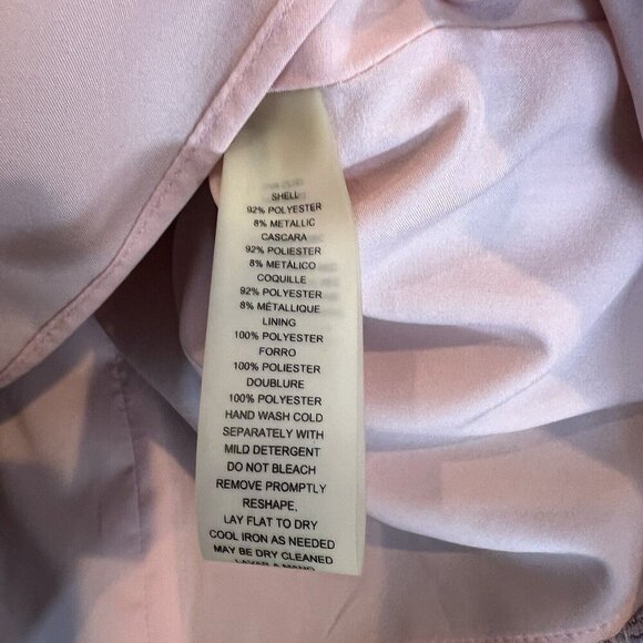 Vince Camuto Women Pink Diamond Jacquard Cap Sleeve Sheath Dress VC8M8732 Size 2 - Picture 6 of 12